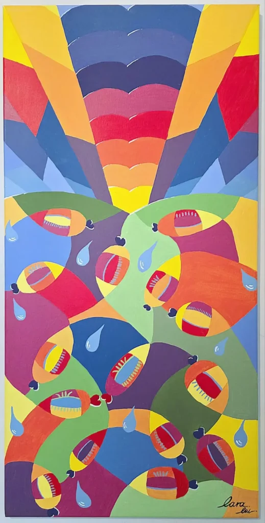 Lovers — Acrylic on canvas, 2026 — by Lara Melachrinou