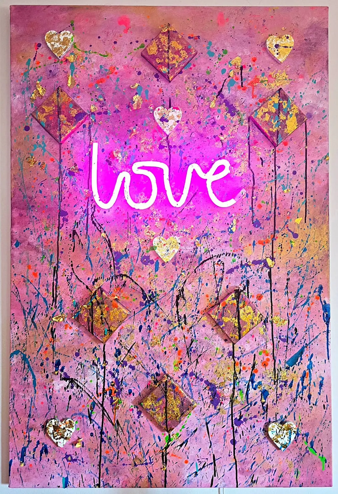 Love Glow, an abstract painting by Lara Melachrinou