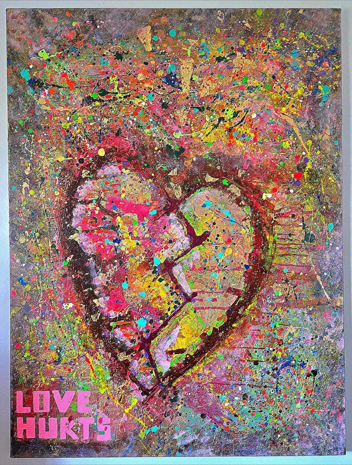 Love Hurts, an abstract painting by Lara Melachrinou